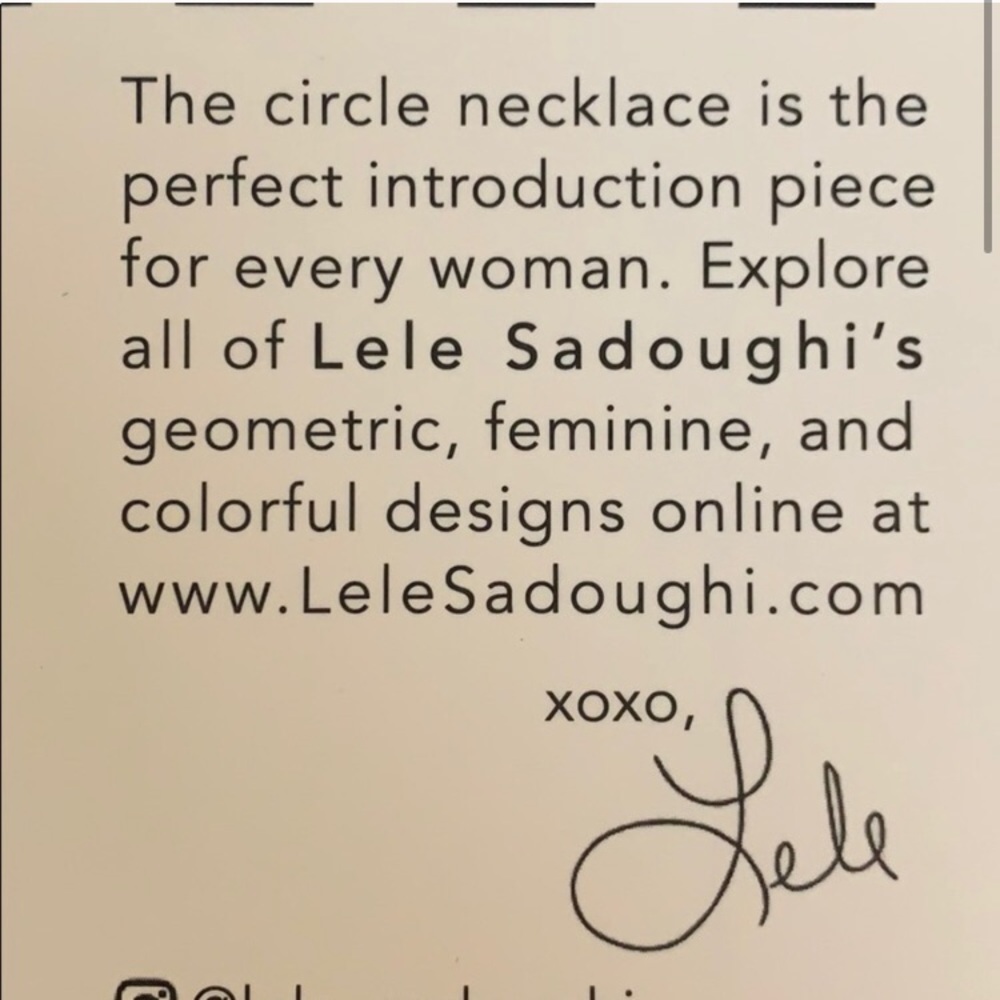 NWT Lele Sadoughi Silver Circle Necklace - Picture 3 of 6